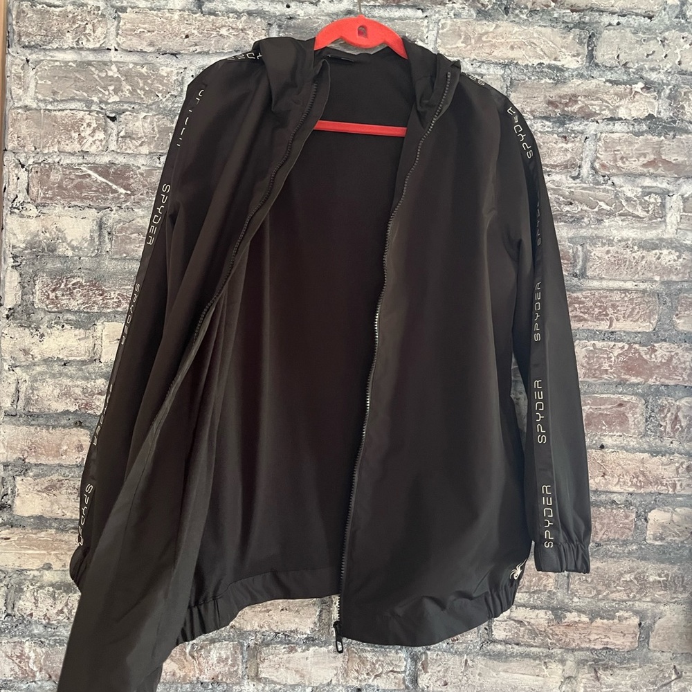 Spyder Black Windbreaker Hooded All Weather  Jacket Unisex. Excellent like new🌸 - Picture 5 of 10